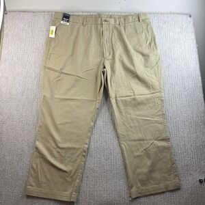 Roundtree & Yorke Big Man Khaki Pants Size 48x29 Classic Fit Flat Front Casuals